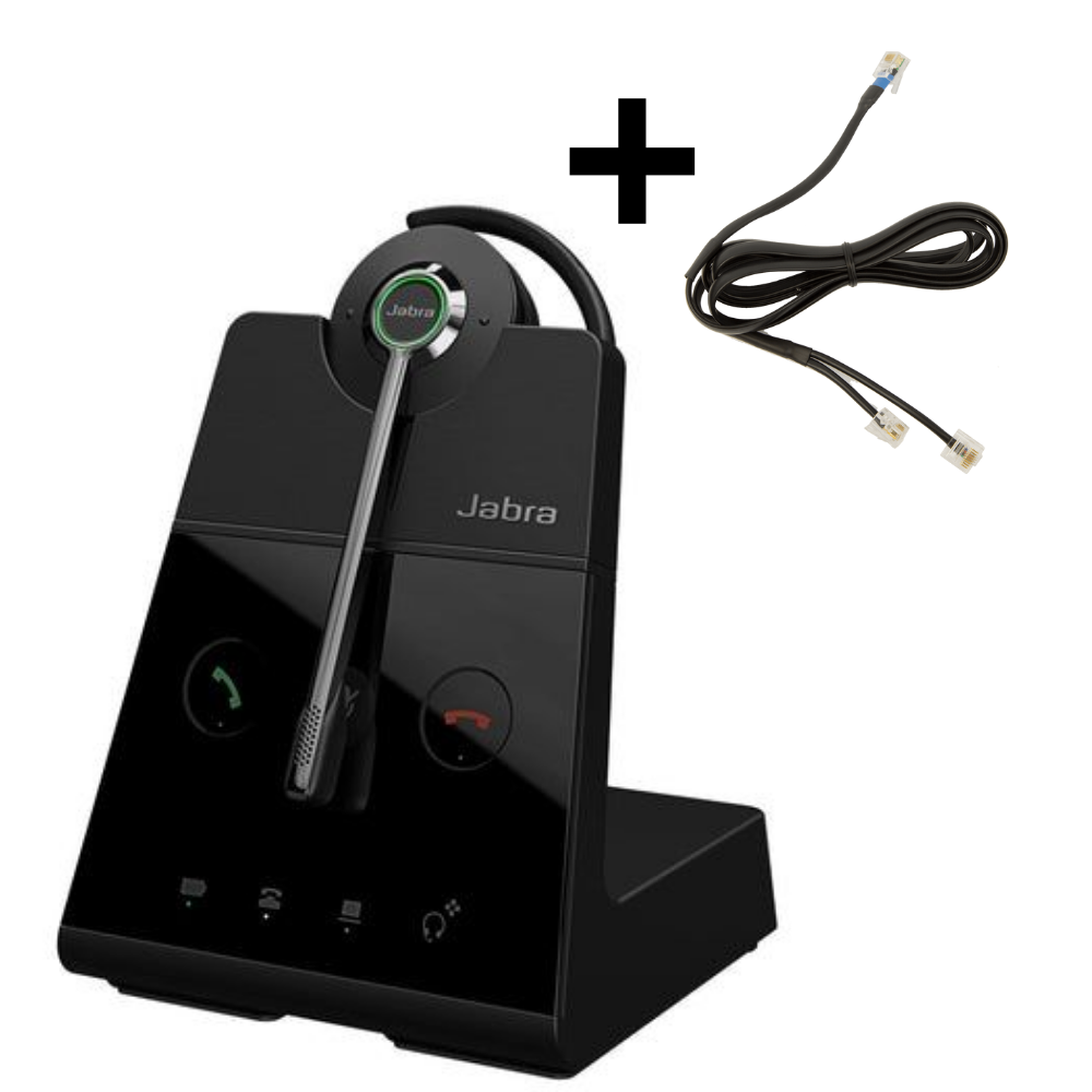 Janbra Engage 65 SE Convertible + EHS Cable 14201-10- desk phone + remote call control option for 6930/6920/6915 phones